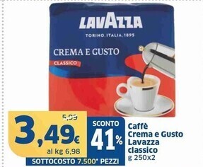 Sigma Lavazza caffe crema e gusto classico offerta