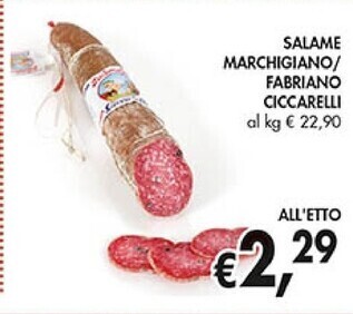 Coal Salumificio ciccarelli salame marchigiano offerta