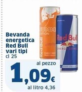 Sigma Red bull bevanda energetica vari tipi offerta