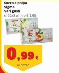 Sigma Sigma succo e polpa offerta