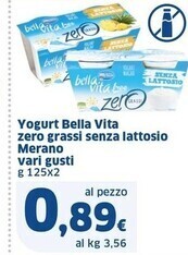 Sigma Merano yogurt bella vita zero grassi senza lattosio offerta