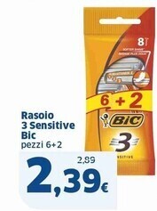 Sigma Bic rasoio 3 sensitive offerta