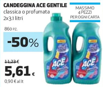 Coop CANDEGGINA ACE GENTILE classica o profumata 2x3.1 litri offerta