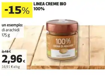 Coop LINEA CREME BIO 100% di arachidi 175 g offerta