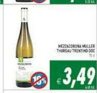 Gros Mezzacorona Muller Thurgau offerta