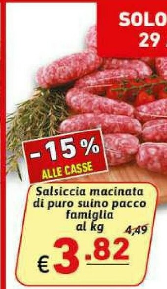 Ipercarni Salsicce offerta