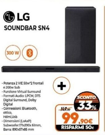 Expert LG SOUNDBAR SN4 offerta