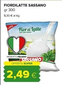 Tigre Sassano fiordilatte offerta