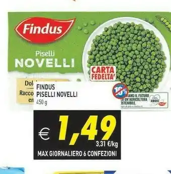 Iperfamily Findus Piselli Novelli 450 G(ml) offerta