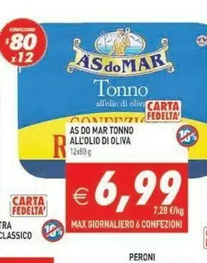 Iperfamily Asdomar Tonno All'Olio Di Oliva offerta