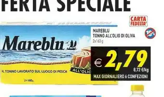Iperfamily Mareblu Tonno All'olio Di Oliva offerta