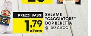 Panorama Beretta salame cacciatore dop offerta