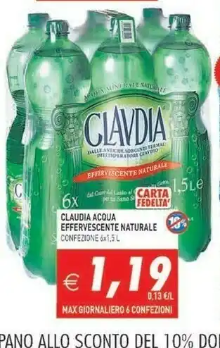 Iperfamily Clavdia Acqua Minerale Naturale Effervescente Naturale offerta