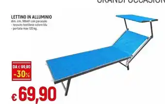 Famila Lettino in alluminio offerta