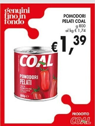Coal Coal pomodori pelati offerta