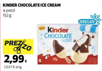Coop KINDER CHOCOLATE ICE CREAM 4 pezzi 152 g offerta