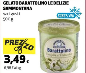 Coop GELATO BARATTOLINO LE DELIZIE SAMMONTANA 500 g offerta