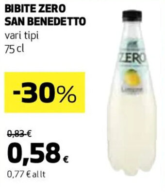 Coop BIBITE ZERO SAN BENEDETTO vari tipi 75 cl offerta