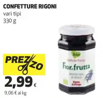 Coop CONFETTURE RIGONI vari tipi 330 g offerta