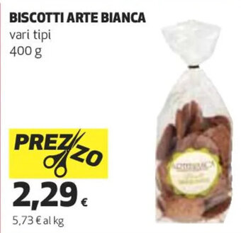 Coop BISCOTTI ARTE BIANCA vari tipi 400 g offerta