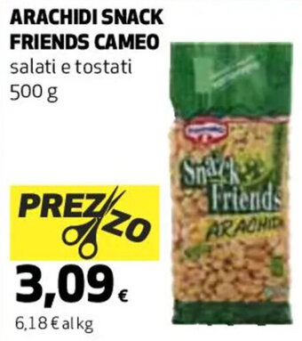 Coop ARACHIDI SNACK FRIENDS CAMEO salati e tostati 500 g offerta