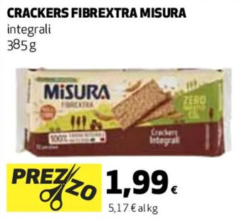 Coop CRACKERS FIBREXTRA MISURA integrali 385 g offerta