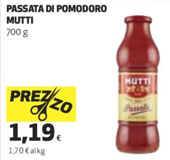Coop PASSATA DI POMODORO MUTTI 700 g offerta