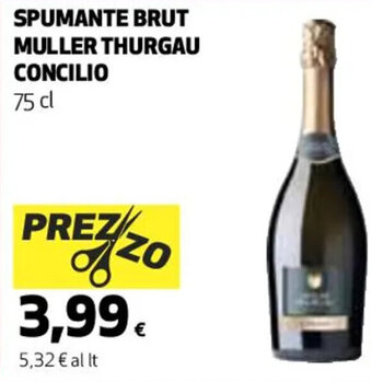 Coop SPUMANTE BRUT MULLER THURGAU CONCILIO 75 cl offerta