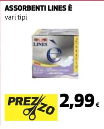 Coop ASSORBENTI LINES È vari tipi offerta