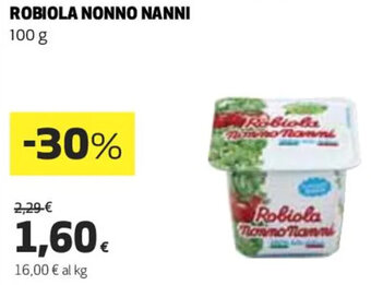 Coop ROBIOLA NONNO NANNI 100 g offerta