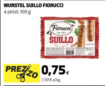 Coop WURSTEL SUILLO FIORUCCI 4 pezzi, 100 g offerta