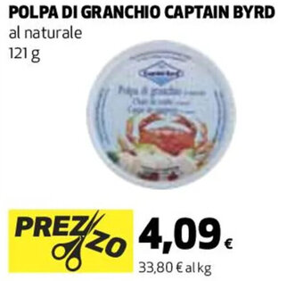 Coop POLPA DI GRANCHIO CAPTAIN BYRD al naturale 121 g offerta