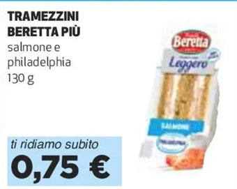 Coop TRAMEZZINI BERETTA PIÙ salmone e philadelphia 130 g offerta