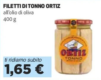 Coop FILETTI DI TONNO ORTIZ all'olio di oliva 400 g offerta