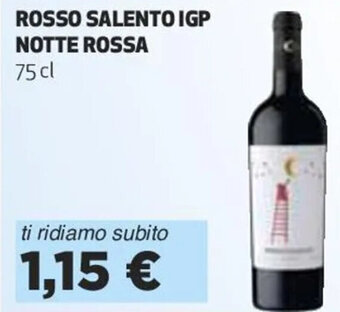 Coop ROSSO SALENTO IGP NOTTE ROSSA 75 cl offerta