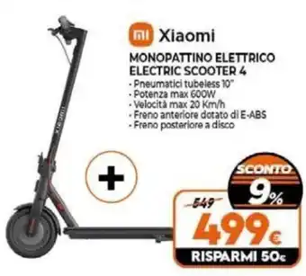 Expert mi Xiaomi MONOPATTINO ELETTRICO ELECTRIC SCOOTER 4 offerta