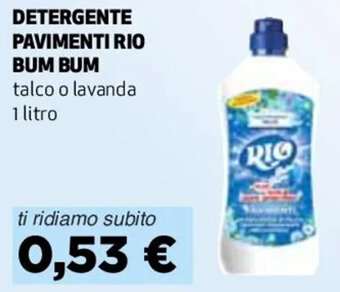 Coop DETERGENTE PAVIMENTI RIO BUM BUM talco o lavanda 1 litro offerta