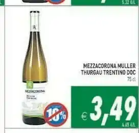 Iperfamily Mezzacorona Muller Thurgau offerta