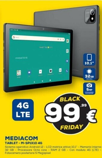 Euronics MEDIACOM TABLET -M-SP1X10 4G offerta