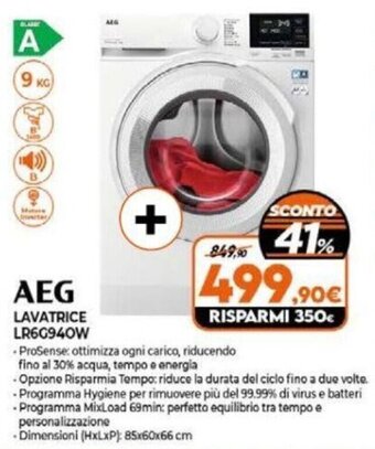 Expert AEG LAVATRICE LR6G940W offerta