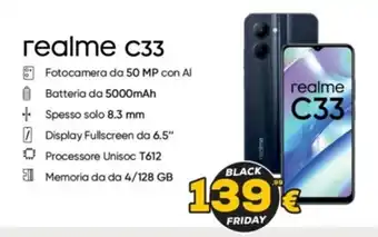 Euronics realme c33 offerta