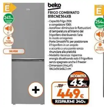 Expert beko FRIGO COMBINATO BIRCNE364XB offerta