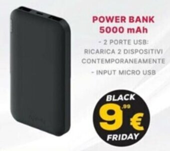 Euronics POWER BANK 5000 mAh offerta