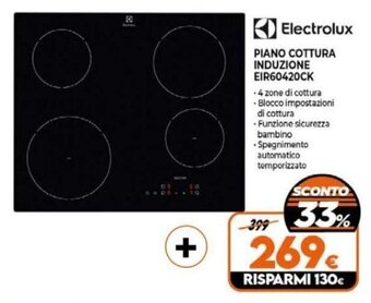 Expert Electrolux PIANO COTTURA INDUZIONE EIR60420CK offerta