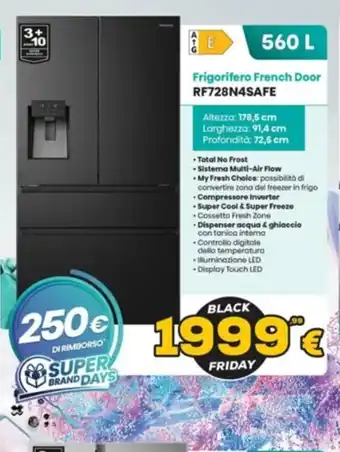 Euronics Frigorifero French Door RF728N4SAFE offerta