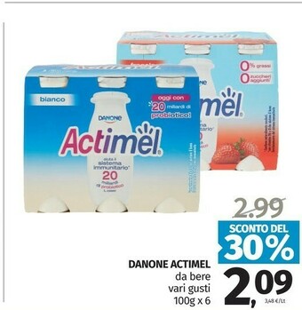 Pam Danone Actimel Bianco 600 G(ml) offerta