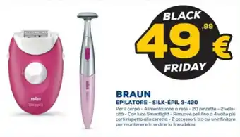 Euronics BRAUN EPILATORE-SILK-ÉPIL 3-420 offerta