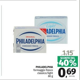 Pam Philadelphia Formaggio Fresco offerta