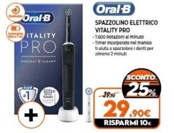 Expert Oral-B SPAZZOLINO ELETTRICO VITALITY PRO offerta