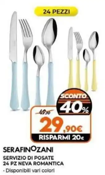 SERAFINOZANI SERVIZIO DI POSATE 24 PZ NEVA ROMANTICA 24 pezzi